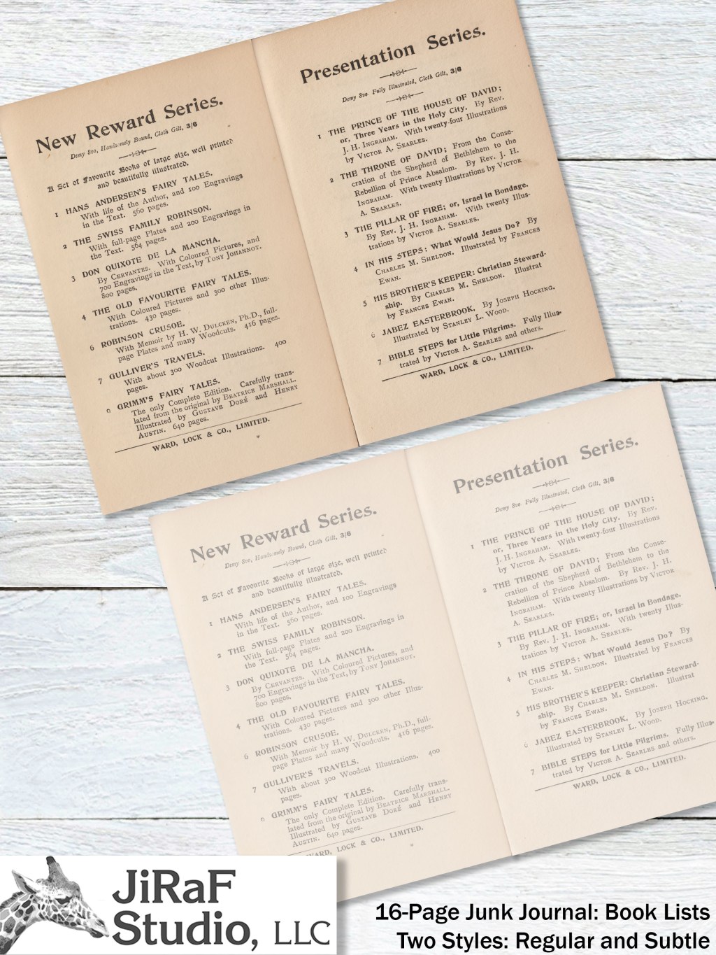 1880 Book Lists Junk Journal and&nbsp;Images