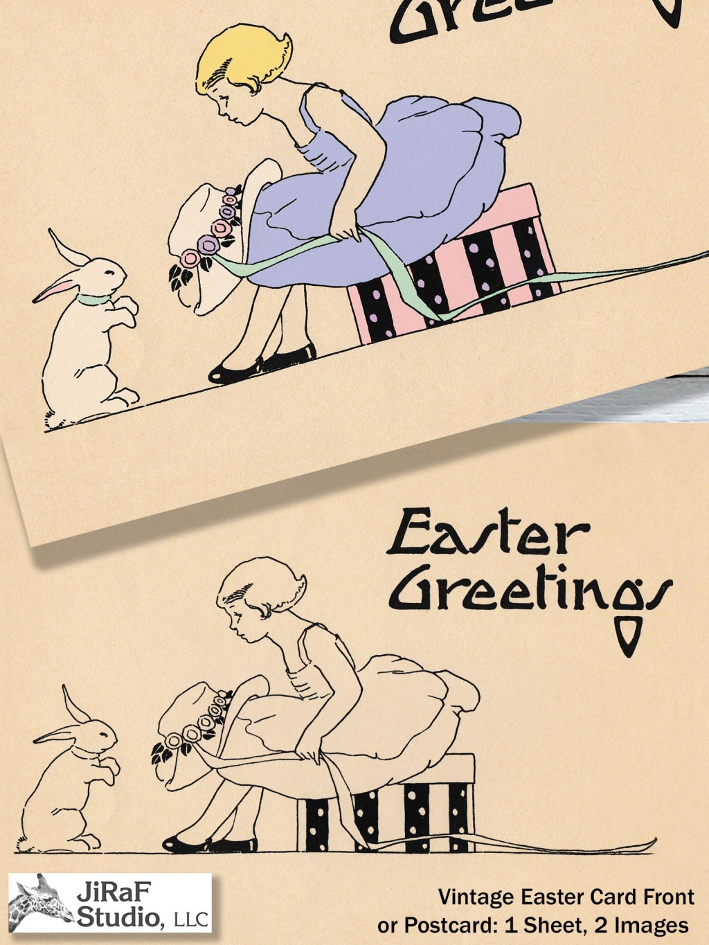 Vintage Easter Card&nbsp;Front